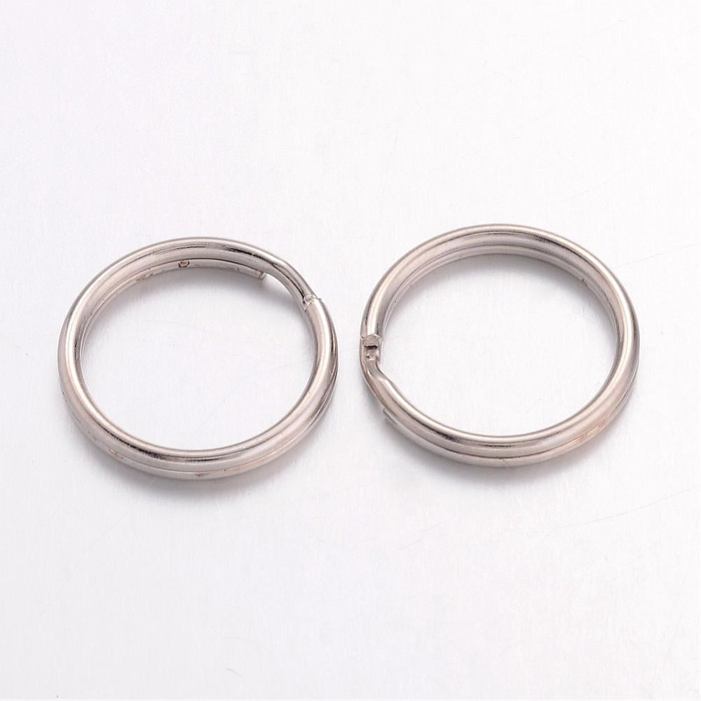 2000pc Iron Split Key Rings Double Loops Jump Rings Platinum 16x2mm Inner Diameter: 14.5mm