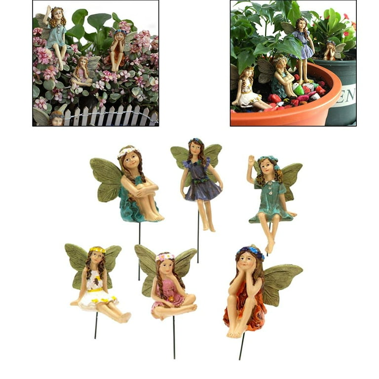 Mini Fairy Girl Figurine Miniature Garden Accessory Dollhouse Decor Ornament Mini Fairy Girl Figurine Miniature Garden Accessory Dollhouse Decor Ornament