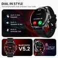 thumbnail image 5 of HAMMER Fit Pro 1.43" Super AMOLED Display Smart Watch Round Dial with Bluetooth Calling, Metallic Build, Always on Display, Multi Sports Modes (Black), 5 of 5