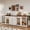 White, variant on Mowpex Lockable 2-Door 95.1" Engineered Wood Furniture Style Crate for Dogs with 3 Drawers