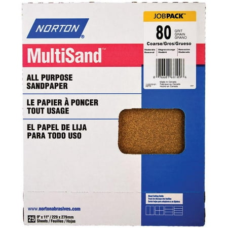 UPC 076607001511 product image for Norton 00151 Multisand Sheet, 9 in x 11 in, P80D Grit | upcitemdb.com