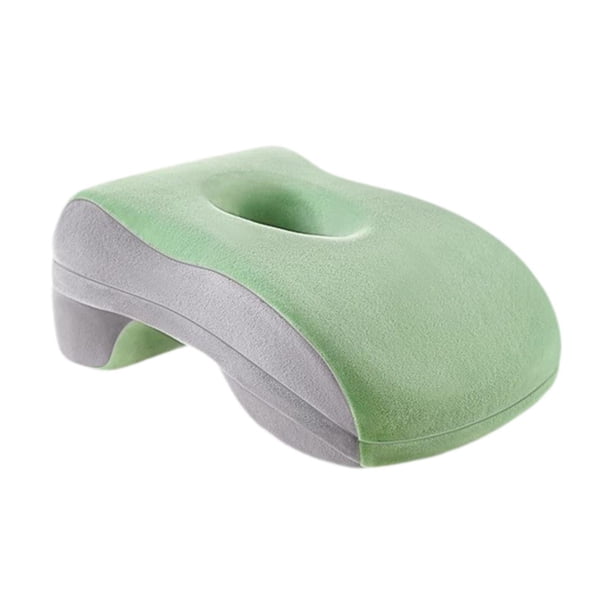 Almohada para la siesta en la oficina, almohada para dormir, descanso para el almuerzo, multiusos, espuma viscoelástica, suave para el cuello Verde