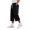 thumbnail image 3 of Maean Boys Capris Pants Sweatpants Wide Leg Elastic Waist Casual Loose Cargo Pant with Pockets, 3 of 7