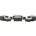 thumbnail image 4 of Modway Convene Wicker 8 Piece Sofa Patio Conversation Set, 4 of 9