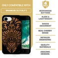 thumbnail image 7 of Case Yard Wooden Case for iPhone-SE Soft TPU Silicone cover Slim Fit Shockproof Wood Protective Phone Cover for Girls Boys Men and Women Supports Wireless Charging Tribal Indian Mask Design, 7 of 7