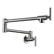 ANZZI Braccia Wall Mounted Double Handle Pot Filler in Brushed Nickel