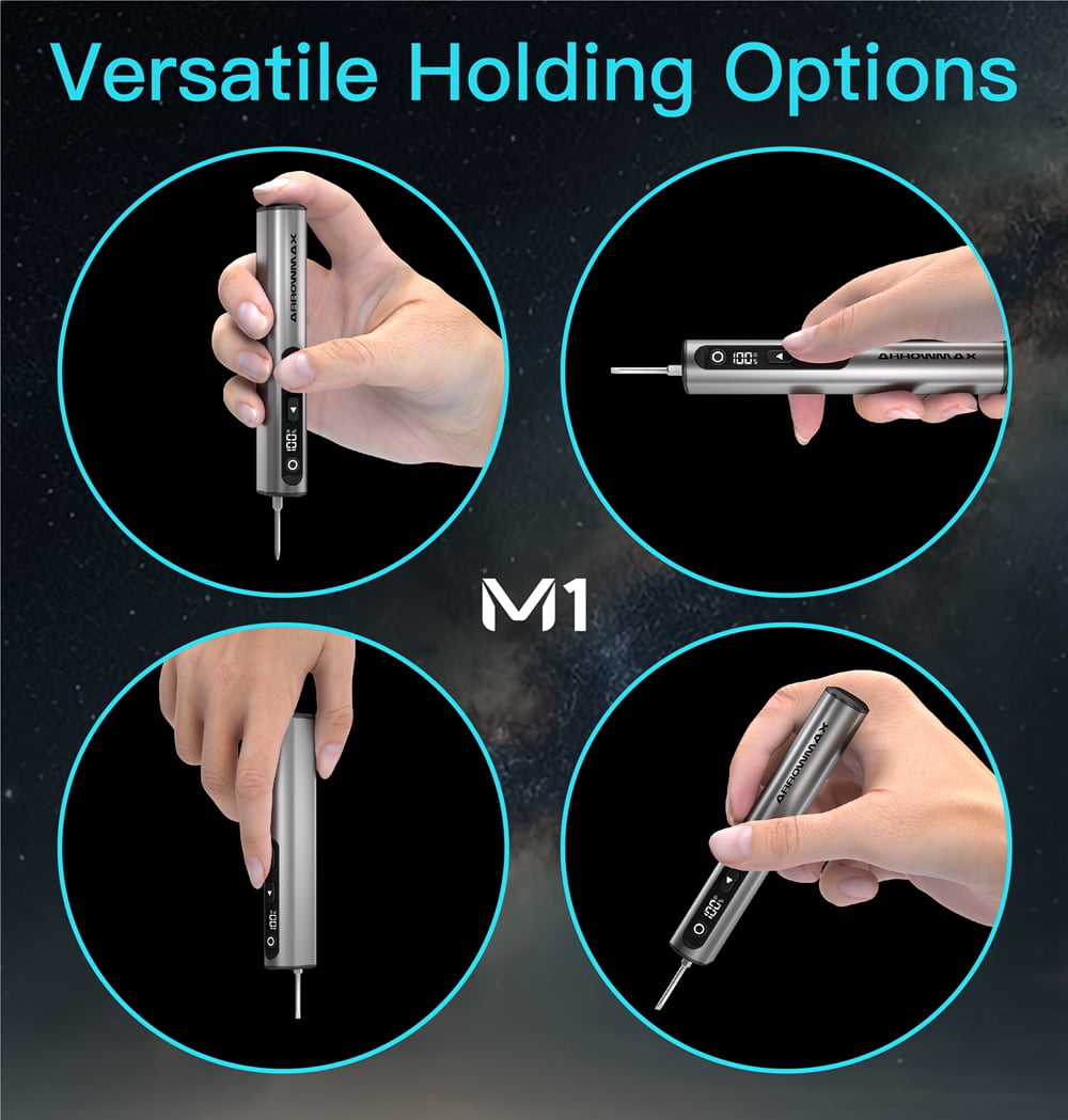 AM ARROWMAX 60 in 1 Mini Electric Screwdriver Precision Electric Screwdriver Set Repair Tool Set for RC Phone Camera Laptop, M1
