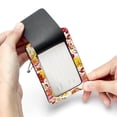thumbnail image 7 of Square PU Leather 2 Pack Travel Tag - Bag Tag - Suitcase Tag with Privacy Cover and Stainless Steel Ring - Suitable for Travel, Backpack, and Handbag Colorful Daisy Flower, 7 of 7