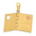 thumbnail image 6 of Auriga Fine Jewelry 14K Two-tone Gold 3D Enameled Moveable SWEETHEART Book Charm for Women, 6 of 6