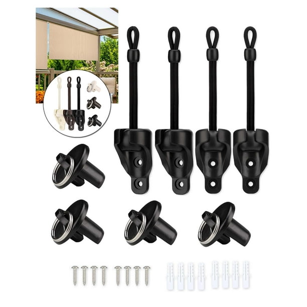 VASTEO Shade Parts Bungee Kit,Tie Downs and End Cap,Weather Resistance
