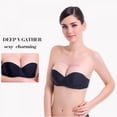 thumbnail image 3 of One Piece 1/2 cup Cover Strapless Bras Push Up For Women Lift Brassiere Seamless Invisible Bra, 3 of 9