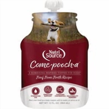 ADMC NutriSource Come-Pooch-a Bone Broth Dog Food Topper - Pack of 10