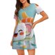 thumbnail image 1 of Disketp Kawaii Sushi Characters Delight para Camisón Corto de Manga Corta para Mujeres, Camisón Cómodo con Escote Redondo, Bonito y Confortable, 1 of 6