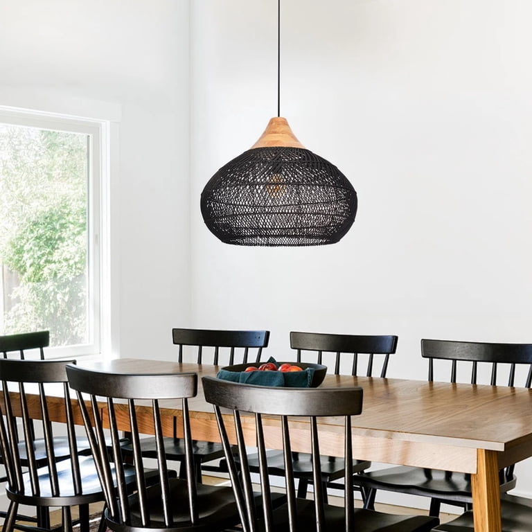 Arturesthome Wabi Sabi Style Retro Dining Room Chandelier Rattan