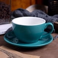 thumbnail image 1 of Taza y platillo Barista Latte Art 220 ml azul lago oso de fresa, 1 of 5