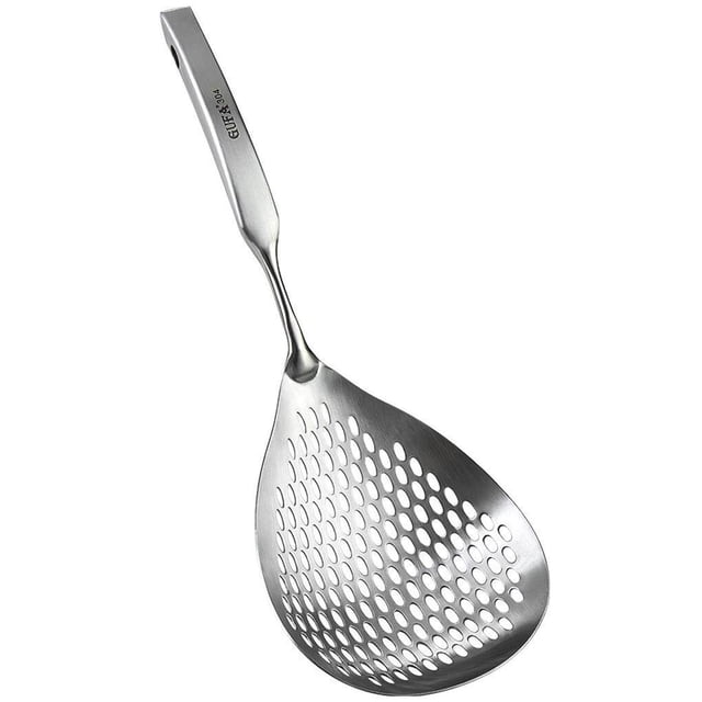 Cuchara Espumadera De Acero Inoxidable, Cuchara Ranurada Multiusos Con Mango Ergonómico Para Cocina Casera, Restaurante, Tienda De Pollo Frito Minnieouse HA022163-00