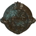 thumbnail image 3 of Ekena Millwork 26 3/8"W x 17 1/4"H x 1 3/4"P Marcella Ceiling Medallion (Fits Canopies up to 3"), Hand-Painted Bronze Blue Patina, 3 of 4