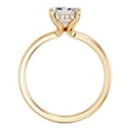 thumbnail image 4 of KEEVA JEWELS 2.00 Carat Emerald Cut Hidden Halo Moissanite Engagement Ring for Women, Made in Yellow Gold Plated Silver Size 7, 4 of 6