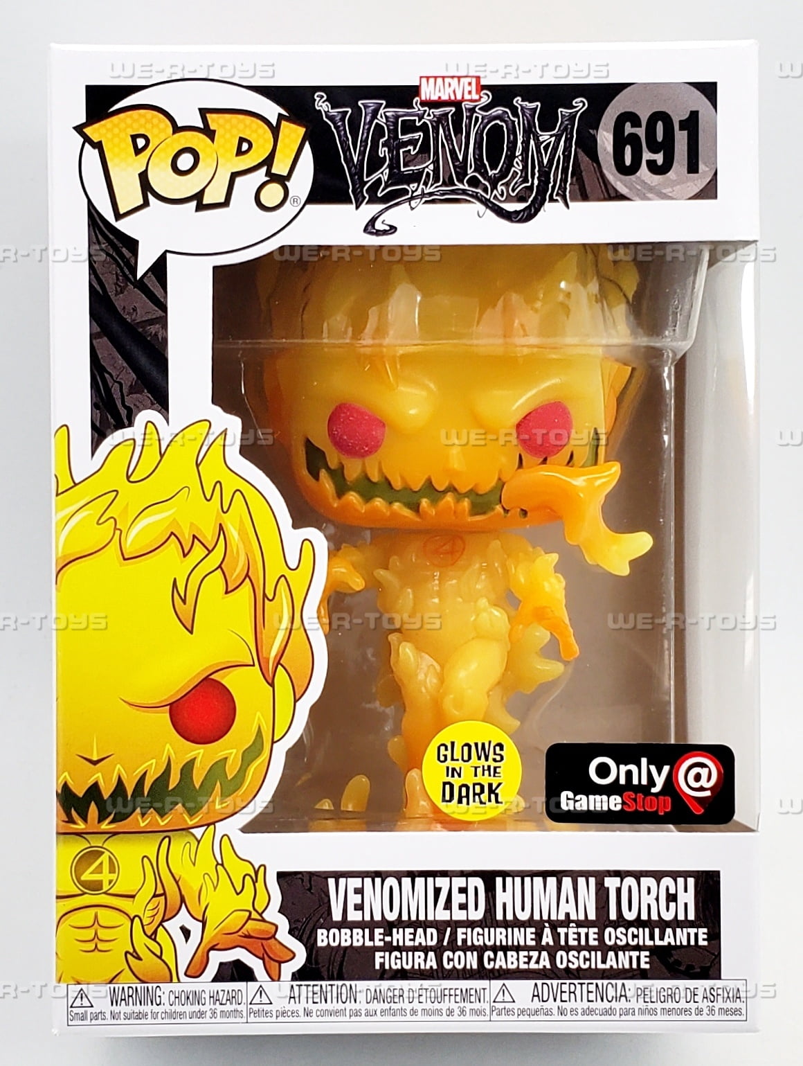 Funko POP Marvel Venom Venomized Human Torch 691 Bobble Head