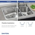 thumbnail image 2 of DSESR127225 Dayton Stainless Steel 27" x 22" x 8", Single Bowl Dual Mount Sink, 2 of 8