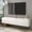 White, variant on HomeStock Artisanal Abode Floating TV Stand, TV Stand up to 75 inch TV, Floating TV Stand Wall Mounted, Floating Entertainment Center, Floating Shelf for Under TV, Floating TV Console-Color:Oak
