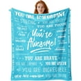 thumbnail image 1 of LHSHID Blanket Gift for Women Man Get Well GiftsYou are Awesome Soft Throw BlanketInspirational Gift for Thinking of You Friendship Gifts for Woman Feel Better After Surgery Gifts 30"x40", 1 of 7