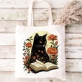 thumbnail image 4 of Canvas Tote Bag for Women, Cute Tote Bag with Zipper Pocket, Heavy Duty Reusable Shopping Bags for Grocery, 4 of 4