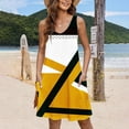 thumbnail image 6 of Penkiiy Women's Dresses for Beach Vacation Summer Boho Sundress with Pockets T-Shirts V Neck Tank Dresses 2XL Yellow, 6 of 6