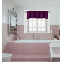 TVLO purple blackout thermal valance for short window curtain with rod pocket for kitchen bathroom home decor 54" x 18" inch 1 valance