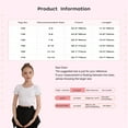 thumbnail image 6 of inhzoy Kids Girls Ballet Dance Crop Top Slit Irregular Hem Wrap Tops Gymnastics Short Sleeve T-Shirt Light Purple 7-8, 6 of 6