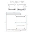 thumbnail image 3 of Royale Linens 4-Piece 100% Cotton Bed Sheet Set, King – Ultra Soft, Brushed Percale, 3 of 5