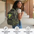 thumbnail image 6 of HUIACONG 17" Math Green Axolotl 4PCS Kids Backpack Set, School Bookbag with Insulated Lunch Bag for Boys Girls Age 7-13, 6 of 7