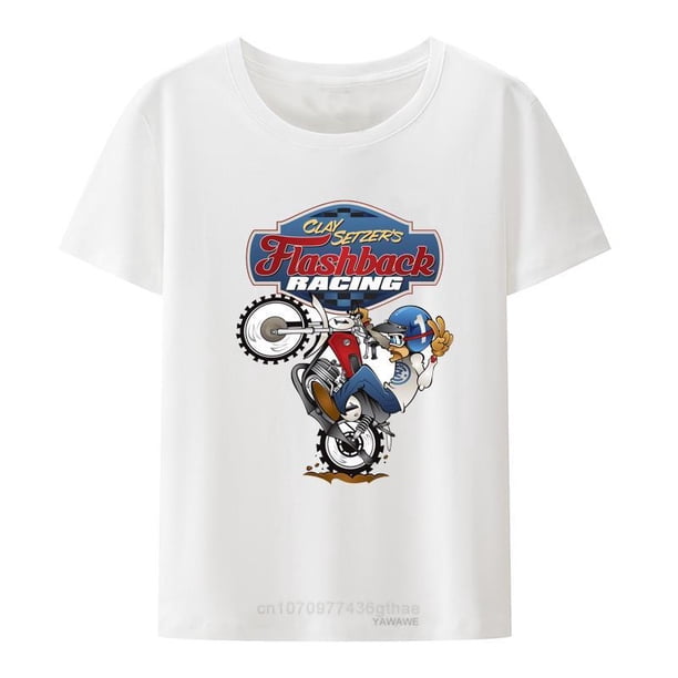 Flashback-Camisetas de carreras de motos para hombre camisas geniales Rock Hipster gráfico ocio Tops cómodos ropa de calle informal clásica