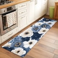 thumbnail image 2 of White Blue Flowers Area&nbsp;Rug 2x6ft Spring Pastoral Art Non-Slip&nbsp;Washable Square&nbsp;Rugs Soft Felt Indoor Floor Mat for Bedroom Kitchen Living Room Bathroom, 2 of 9