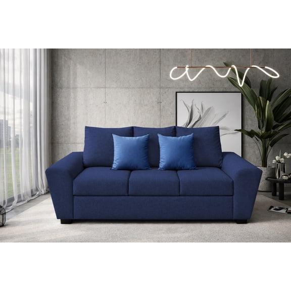 Sofa El Bazar Store Islandia Lino Azul marino 3 plazas Modular Moderno Sala