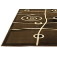 thumbnail image 7 of Handcraft Rugs-Modern Contemporary Brand New Area Rugs-Abstract Carpet with Wavy Swirls -Shed free Chocolate Brown/Black/Ivory/Beige2x7 feet Runner, 7 of 7