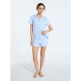 thumbnail image 5 of Joyspun Women’s Mommy and Me Notch Collar Top and Shorts Family Matching Pajama Set, Sizes XS-3X, 5 of 7