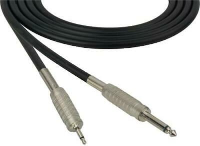 1Pc Sescom MSC10SM Audio Cable Mogami Neglex Quad 1/4 TS Mono Male to 3.5mm TS Mono Male Black - 10 Foot