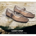 thumbnail image 6 of LUCKY STEP Womens Jelly Ballet Flats Buckle Strap Lightweight Mesh Clear Beach Sandals,Black, 6 of 11