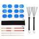 thumbnail image 1 of Set completo para batería: baquetas de arce 5A + escobillas retráctiles + varillas de bambú + 12 almohadillas silenciadoras azules + bolsa de terciopelo - Ideal para jazz y música suave, 1 of 7