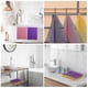 thumbnail image 5 of African Bath Sponge 3-Pack, Exfoliating Body Scrubber for Shower with Long Handle (Pink, Yellow, Purple), 5 of 5