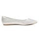 thumbnail image 2 of Flats para Mujer DREAM PAIRS Punta Fina Brillo Plateado Talla 6, 2 of 5