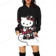 thumbnail image 3 of Sudadera con capucha con estampado de Hello Kitty de Anime japonés para mujer, sudadera holgada de manga larga con cuello redondo y Hello Kitty para niñas y mujeres, 3 of 5