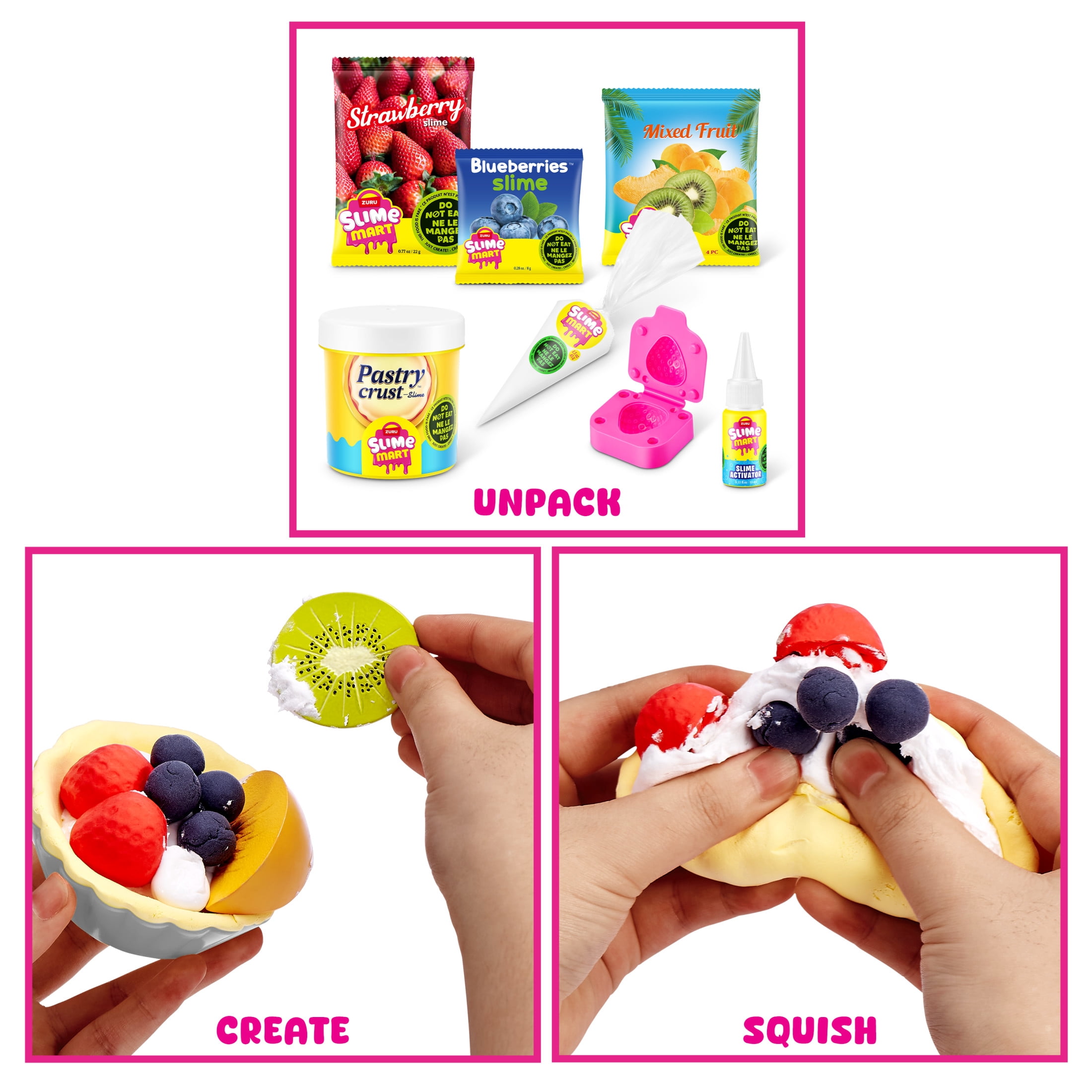 Slime Mart Small Bag Fruit Tart Pretend Play Food Themed DIY Slime Craft Toys by ZURU