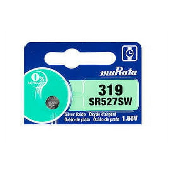 Sony Murata 319 - SR527SW Silver Oxide Button Battery 1.55V - 2 Pack + 30% Off!