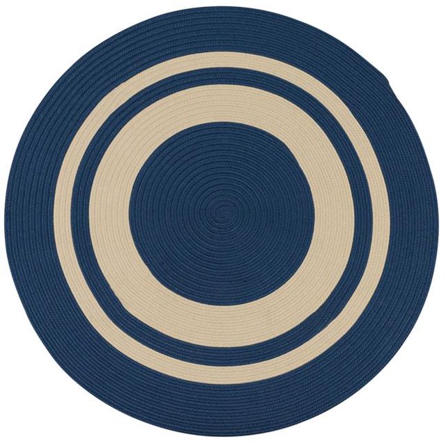 Colonial Mills Rug CN20R060X060 Coronado Round Braided Rug True Blue - 5 ft.