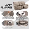 thumbnail image 4 of Funda de sofá reclinable Love Seat ULTICOR, 8 piezas, terciopelo marrón, 4 of 7