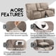 thumbnail image 4 of Funda de sofá reclinable Love Seat ULTICOR, 8 piezas, terciopelo marrón, 4 of 7