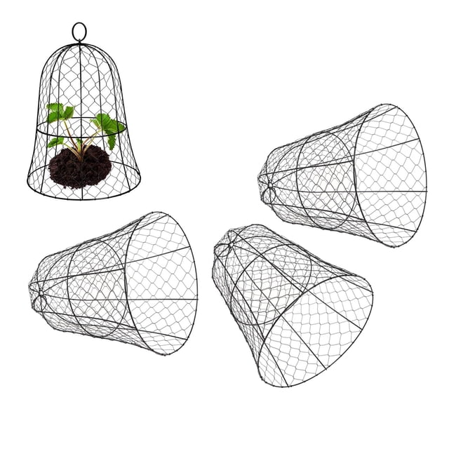 Cubierta Protectora De Plantas, Gancho De Campana De Alambre De Pollo De Jardín De Hierro Estable, 10 Paquetes Para Jardín