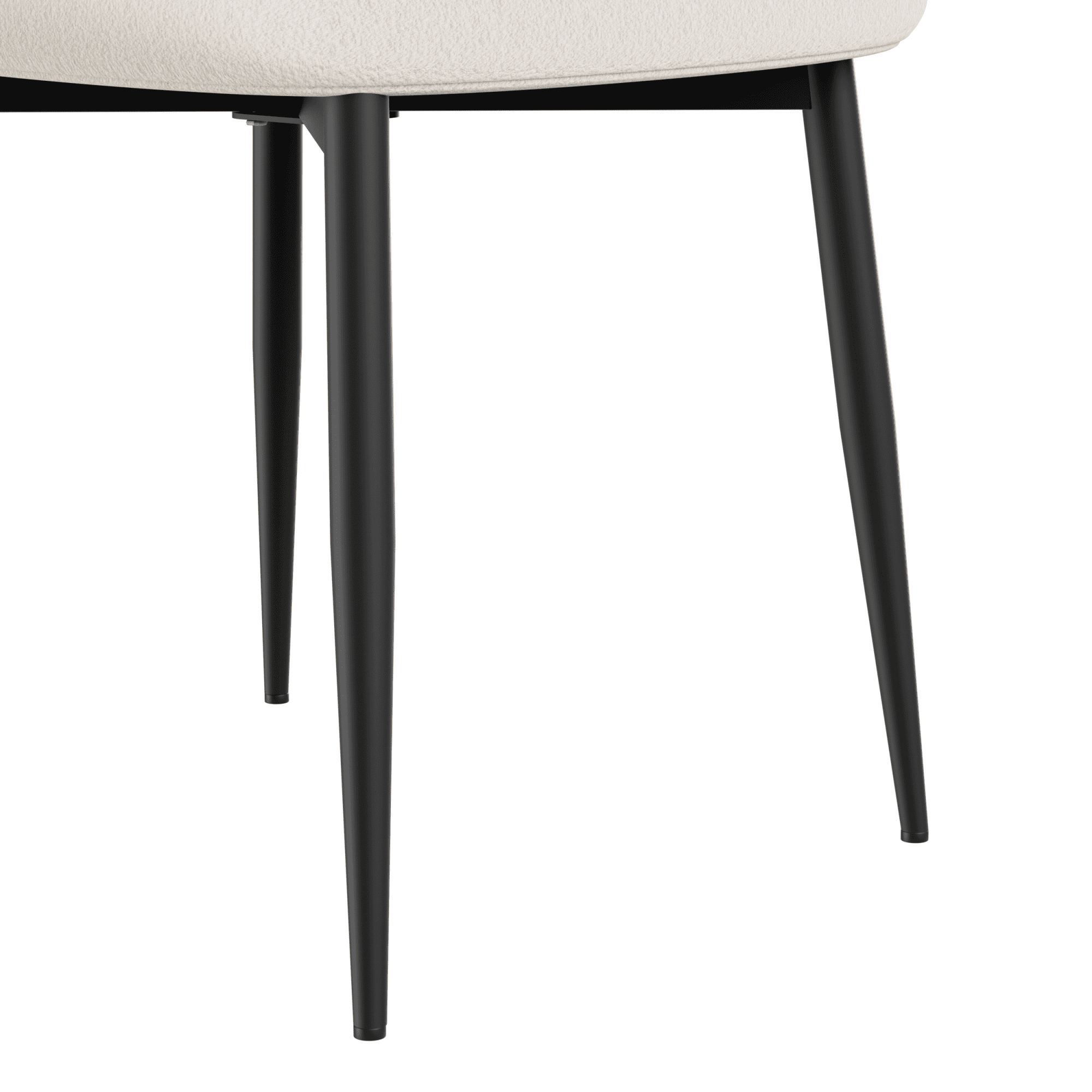 Leumius Dining Chairs Set of 2,Modern Kitchen Chairs with Soft Padding,Living Room Chairs with Curved Backrests and Metal Legs for Dining Rooms and Kitchens,Black